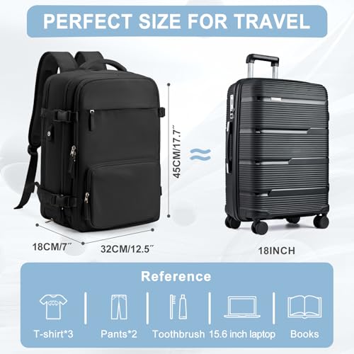 Large Travel Backpack for Women Men, Waterproof Carry on Backpack for Flight Approved, Personal Item Luggage Backpacks with Shoce Compartment, Tiktok Backpacks2