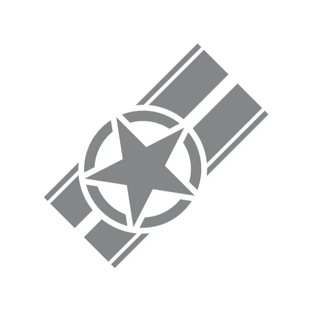 Bertdcx Glossy Gray Auto Accessory Car Hood Cover Sticker Pentagram Style Vinyl Decals Accessories(Glossy Gray)