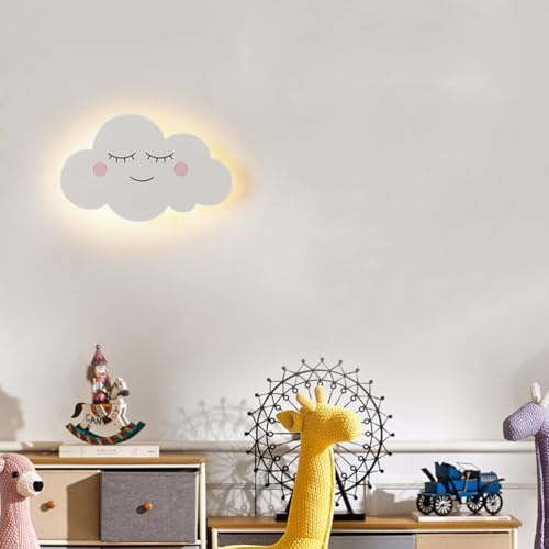 Lámpara de pared nube LED infantil como regalo original para decorar habitaciones de bebés