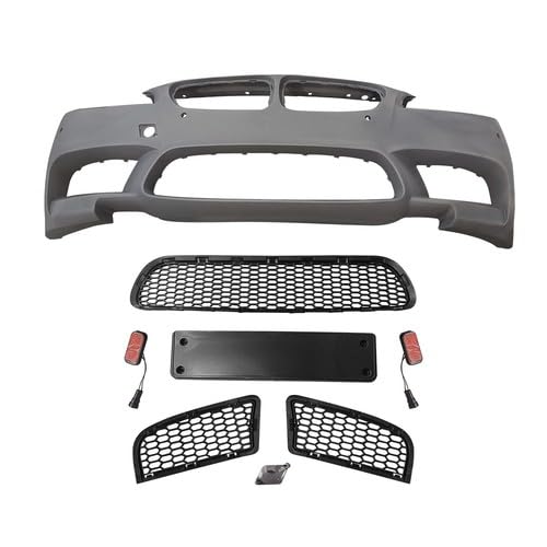M5 Style Front Bumper Cover Compatible with 2011 2012 2013 2014 2015 2016 2017 B 5 Series Sedan 535i 528i with PDC with Sensor Cutouts Replacement Kit