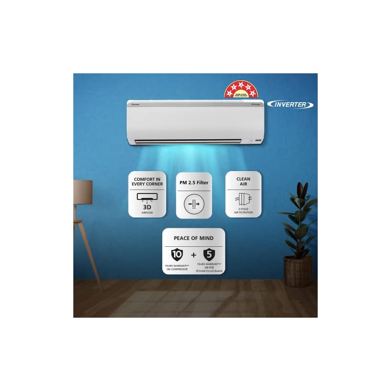 Daikin 1.5 Ton 5 Star Inverter Split AC (Copper, PM 2.5 Filter, 2022 Model, MTKM50U, White) - Image 3