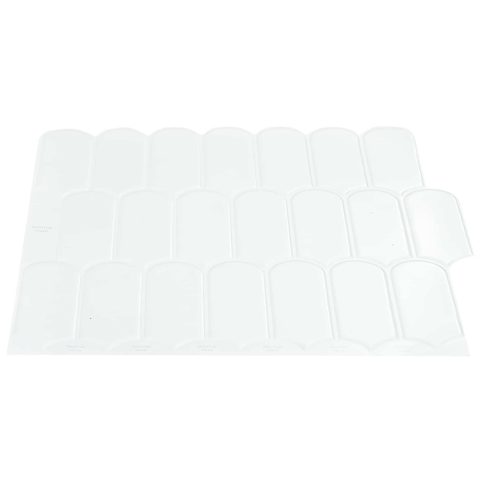 Lot de 20 carreaux à plumes - Blanc - 30 x 30 cm - Revêtement