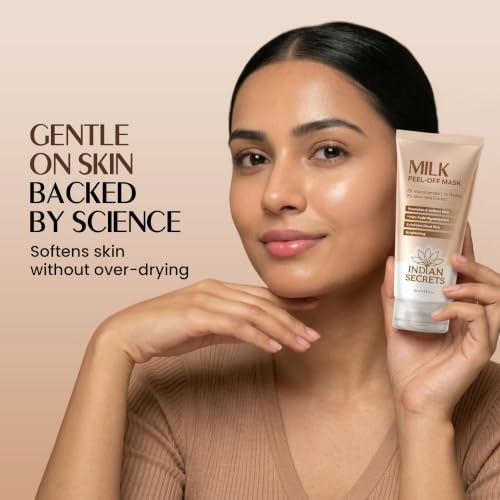 Image of Milk Peel-Off Exfoliating Face Mask | Brightening Skin | Milk Extract, Niacinamide, Aloe Vera, Honey | Dead Skin Removal | Suitable For All Skin Types, 50 ml