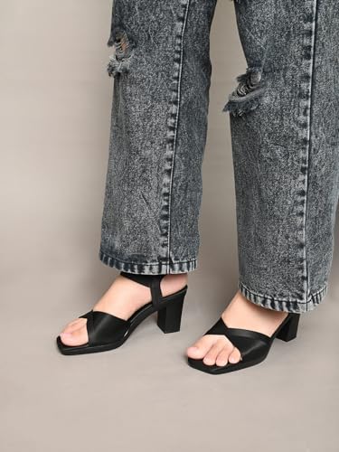 JM LOOKS Fashion Fancy Solid Backstrap Comfortable Sole Stylish Casual Heel Sandal,for Womens & Girls - Image 5