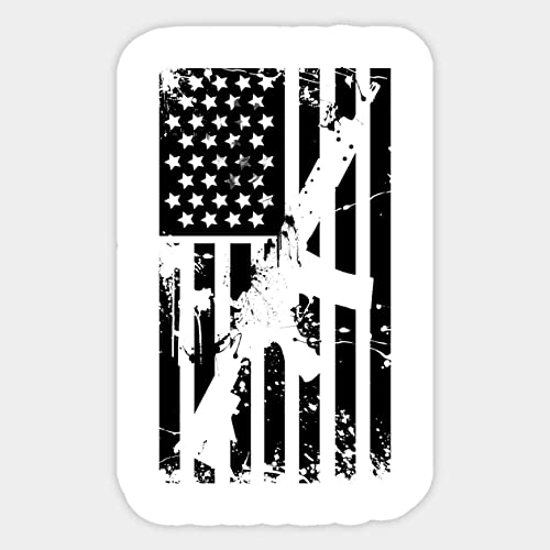 Image of Ar-15 American Flag Cool Us Army Veteran Sticker Decal for Laptop,Car Window,Car Bumper,Truck,Van,|Waterproof| 5 inch (Design 03)