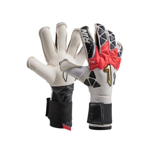 Gants de gardien de but Rinat Xtreme Guard Zhero latex de couleur noire taille adulte