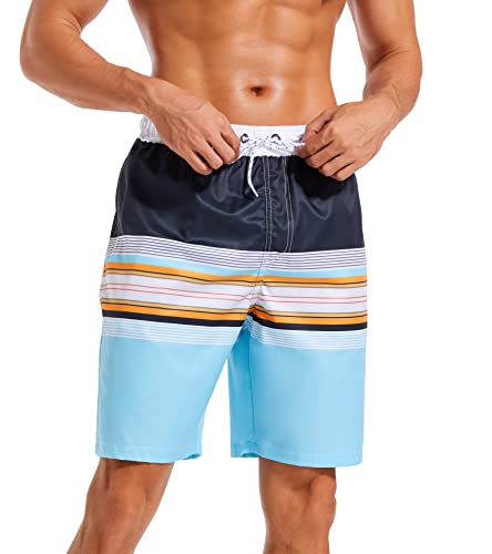 difficort Mens Swim Trunks with Compression Liner Quick Dry Bathing Suits Shorts with Zipper Pockets2