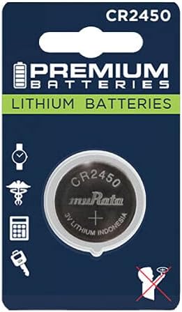 Premium Murata CR2450 - Pila de moneda de litio de 3 V, baterías de alta capacidad de ingeniería japonesa (paquete de 6)