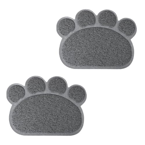 BELLIFFY 2個 猫 マット ペット 防水 フード マット 犬 水 ボウル マット 水 ベッド 猫用 猫 ボウル マット ペット フード 餌 マット 砂 マット 犬 餌やり マット ストップ