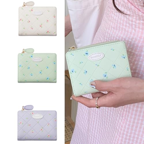 PU Leather Wallet Short Purse Card Holder Change Purse Bifold Wallet for Woman2