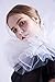 Blessume Retro Mesh Neck Ruff Ruffle Collar, White, One size