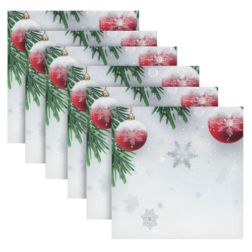 Servilletas de Tela Navidad Multicolor Pack x6 20x20 pulg miniatura 2