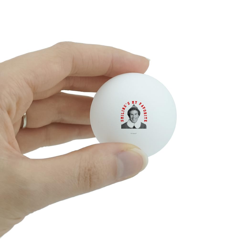 Elf Smiling's My Favorite Novelty Table Tennis Ping Pong Ball 3 Pack