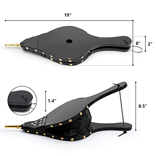 Foedo Fireplace Bellows For Fire Pit Wood Stove Camping, Fireplace Blower With Hanging Strap, 19"X 8"Cast Nozzle Fireplace Bellows Indoor (Black,Large Size) #TOP1
