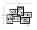 Malden International Designs Crossroads Puzzle Collage Picture Frame, 6 Option, 3-3.5x5 & 3-4x6, Black