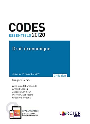 Télécharger Code essentiel - Droit économique 2020: À jour au 1er novembre 2019 Francais PDF