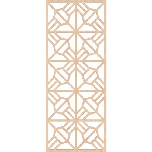 Image of Auburn Decorative Pierced Fretwork Wood Wall Panels, 19 3 /8 inchW x 49 3 /8 inchH x 1 /4 inchT, Red Oak