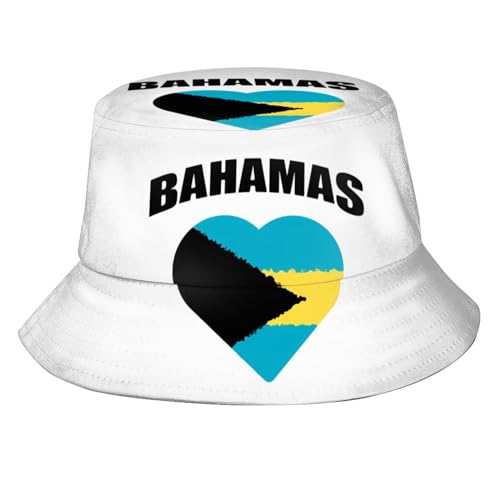 Image of Bahamas Flag Bucket Hats Fashion Sun Cap Packable Flag Fisherman Hat for Women Men Summer Travel Hat