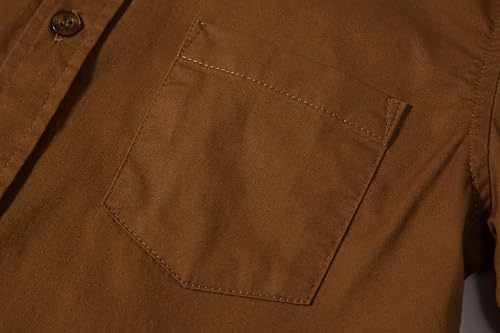 Tronjori Boys Long Sleeve Button Down Cotton Casual Shirt Dress Shirt School Uniform4