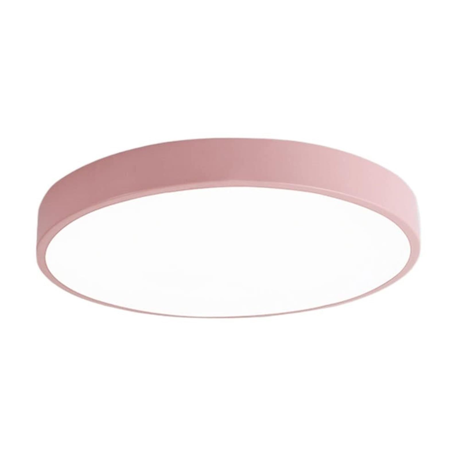 KHUKHU Macaron Creative LED Ceiling Lamp Round Thinness Ceiling Lights Modern Flush Mount Light Fixture Cool White 6000K Flat Modern Ceiling Light for Study,Corridor,Bedroom, Stairwell(C,40cm)