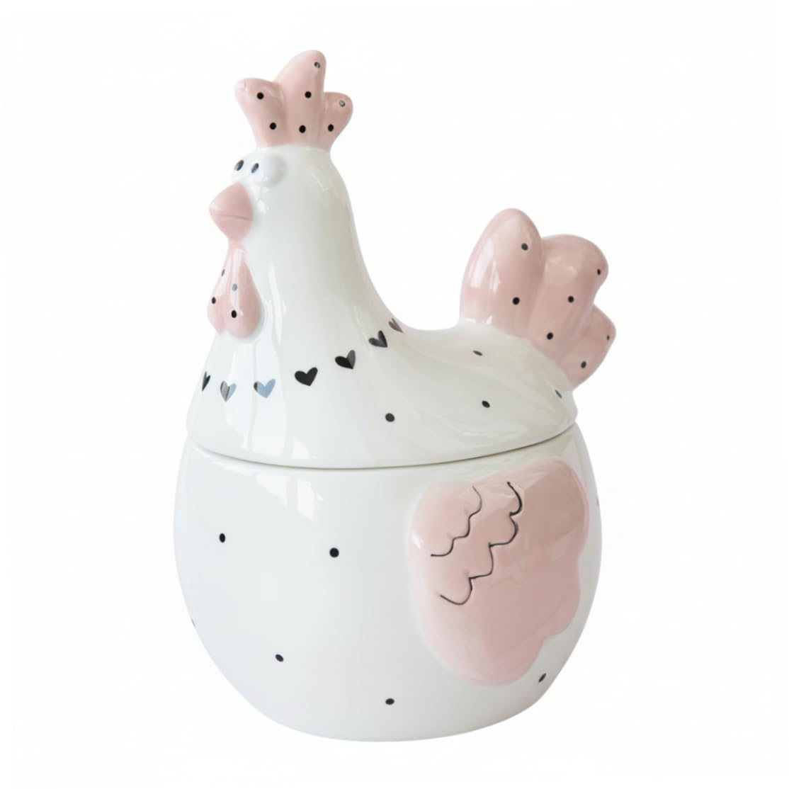 Perodlly Chicken Cookie Jar, Ceramic Rooster Cookie Jar - Funny Chicken Storage Container For Jewelry, Stationery, Snacks & Small Items..