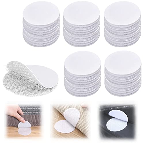 Qazuwa Autocollant Scratch Rond Autocollantes Crochets et Boucles 50 PCS Scratch Adhésif Scratch Autocollant Double Face Pour Voiture, Maison, Murs, Sol,...