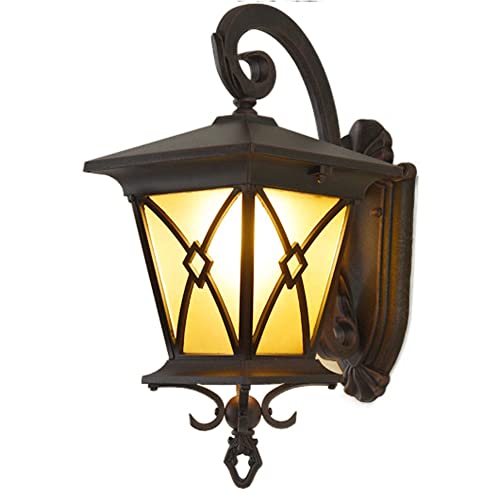 CHUNGYANG Moderna lámpara de granero para exteriores, luces de porche de granja, aplique de pared interior vintage, luces exteriores para casa, garaje, patio, linterna de pared exterior IP55