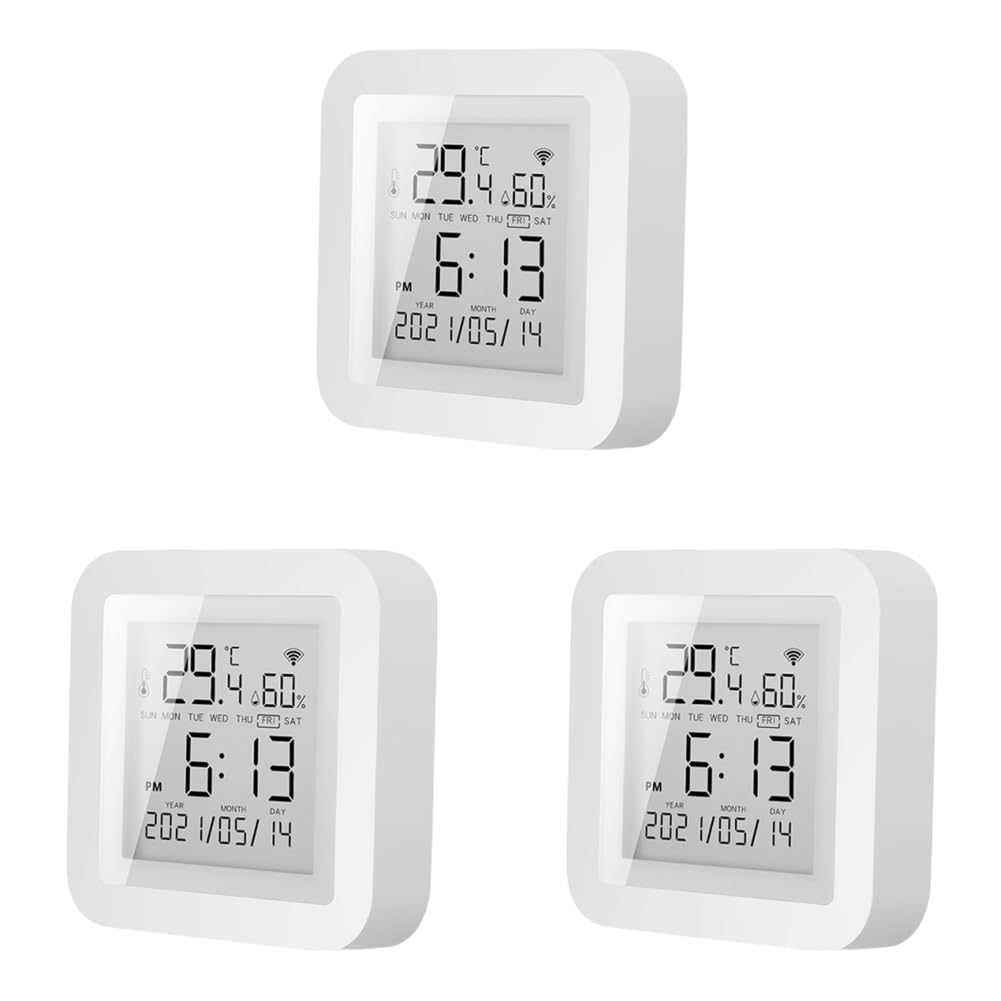 WiFi Sensor de temperatura y humedad termómetro inteligente higrómetro para automatización del hogar - Compatible con Alexa y Google Home