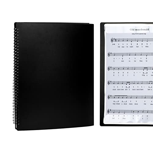 Cahier de musique pour pupitre classeur de partition A4 noir extensible pour le piano