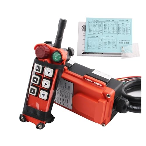 F21-E1/E1B Draadloze Industriële Afstandsbediening Schakelaars for Takel Kraan Controle Hydraulische Lift Auto 12-24V DC,Snelle Reactie(E1B-Portuguese,UHF_24V)