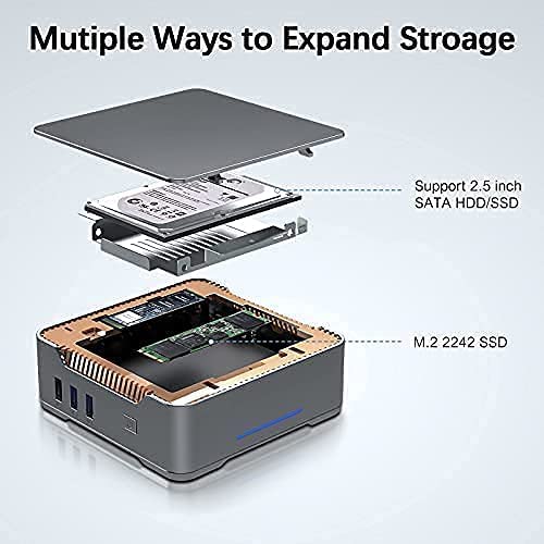 NiPoGi Mini PC Windows 10 Pro, Celeron N3350 procesador,4GB RAM