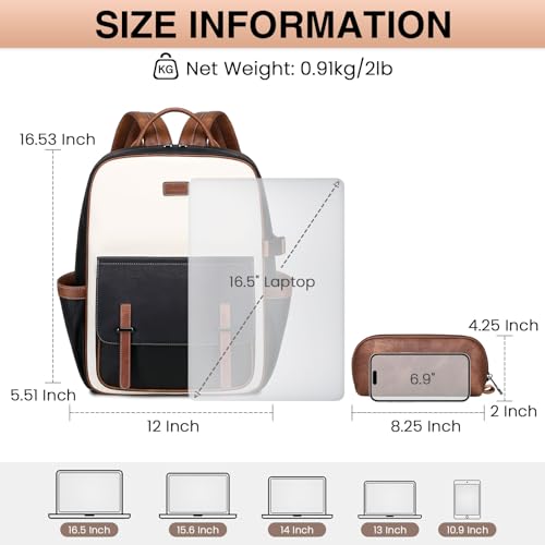 Morrales para portátil para mujer 15.6 pulg piel vegana miniatura 2