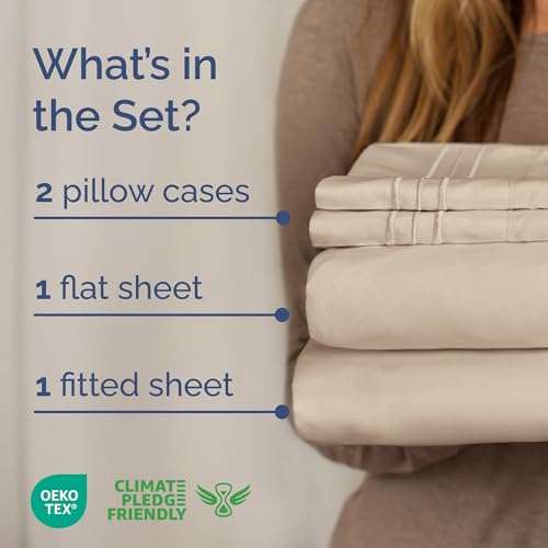 image for CGK Unlimited King Size 4 Piece Sheet Set - Comfy Breathable & Cooling