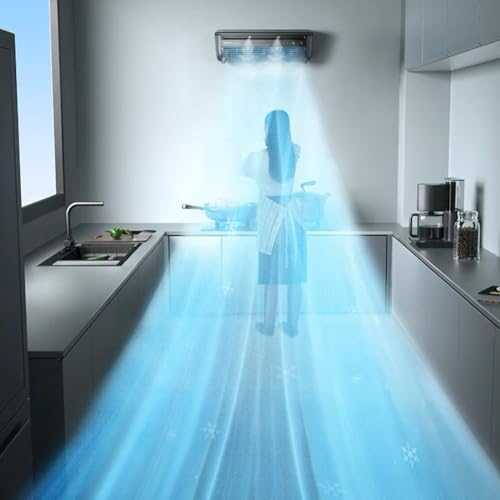 No Drilling Kitchen Wall Air Conditioner Fan, Ductless Portable Air Conditioners No Windows Needed, 2025 New Wireless Charging Air Conditioner, with 3 Cool & Fan Speeds, 10s Instan image 3