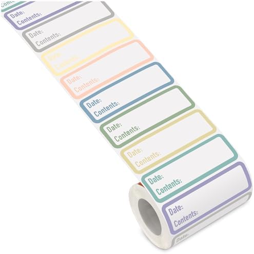 500 Pcs 1×3 Inch Removable Freezer Labels, Waterproof, Oil & Tear...