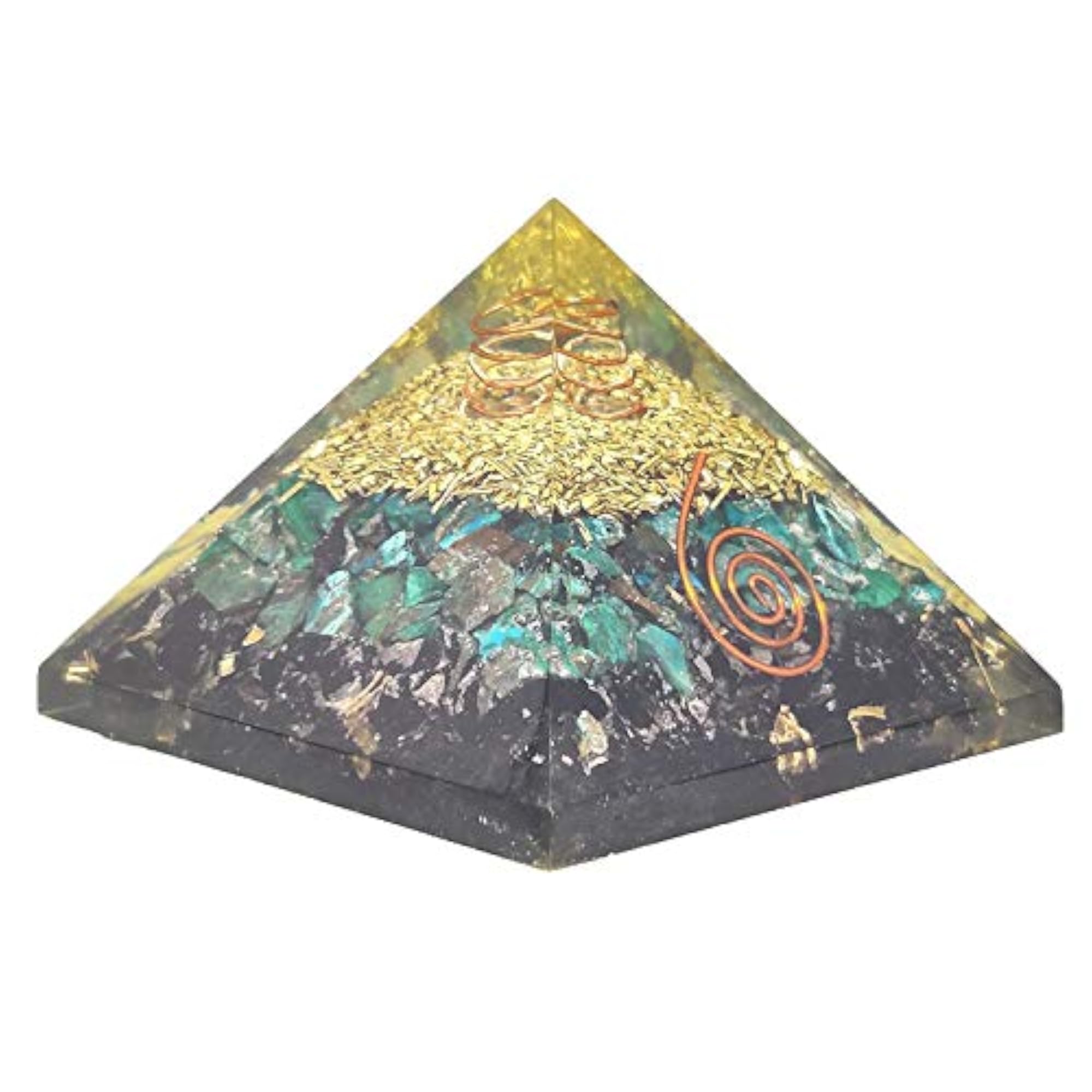 Tourmaline Orgonite Pyramid for Positive Energy