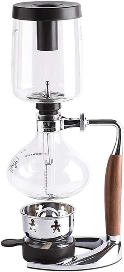 Retro Manual Vacuum Glass Siphon Coffee Maker | 3-5 Cup Percolator for Coffee &amp; Tea Brewing(Size:600ml)