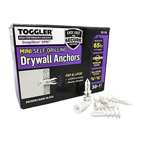 Pack of 20 Toggle Mini SNAPSKRU with 4.0 x 35mm Screws PLASTERBOARD Drywall Fixing - SELF Drilling PLASTERBOARD Fixing -30031 Cover