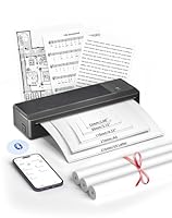 BO4NSHIP A4 Portable Thermal Printer – P83 Thermal Printer a4 with 3 Rolls, Wireless Mobile Bluetooth Printer Compatible with Phone & Laptop, Inkless Printer for Home, Office, Car, Study