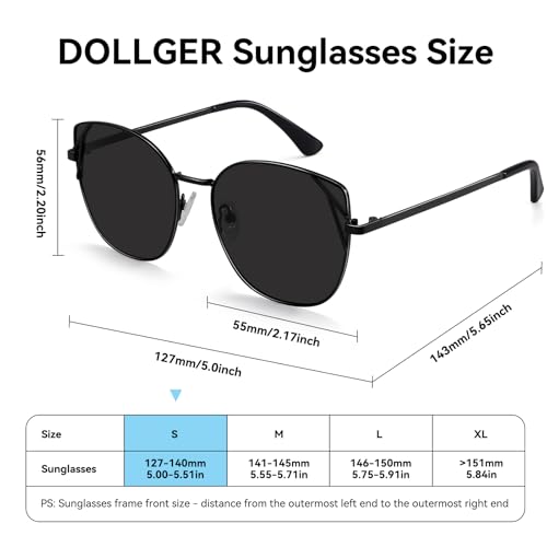 Dollger Polarized Sunglasses Women Cat Eye Mirrored Trendy Shades with UV Protection4