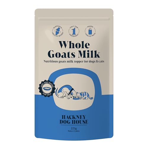 Hackney Dog House Goats Milk Powder for Dogs & Cats | Create Delicious Goats Milk-Drink | For Adult & Puppy | Each Pack Makes 12 Pints