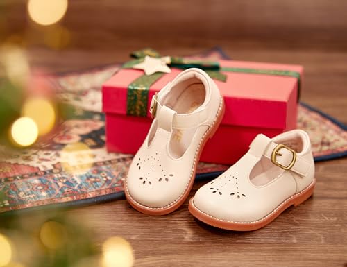 Image of GINFIVE Toddler Girls Dress Shoes Little Kids Flats School Mary Janes Shoes