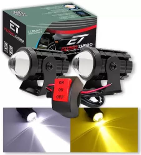 ELTRON TURBO 18W Mini Gun Fog LED Light (Pack of 2, Yellow&White) - Image 2
