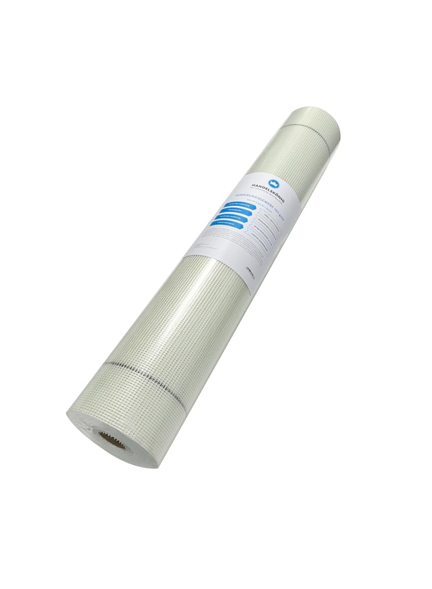 Handelskönig Armierungsgewebe 165 g/m² 100 cm x 50 m = 50 m² Fassade 4x4 Putzgewebe Glasfasergewebe Glasfaser Putz WDVS VWS