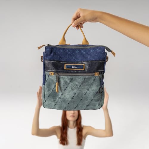Lois - Mochila Casual Pequeña para Mujer - Bolso de Marca. Moda 315597, Azul - imagen 2