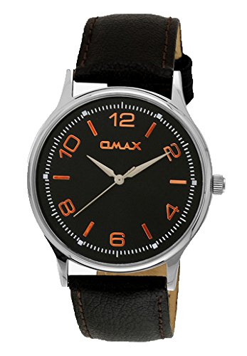 OMAX Mens Black Dial Analog Watch with Black Leather Strap: Timeless Elegance and Modern Sophistication-TS494 (B00TZYFQFQ) Amazon Price History, Amazon Price Tracker