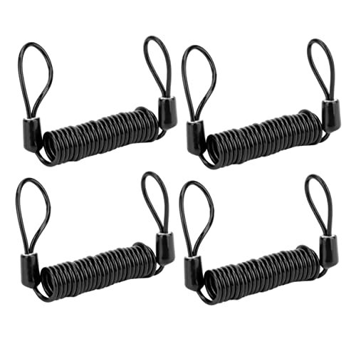 SOESFOUFU 4Pcs Black Theft Reminder Lock Wires for Motorcycles Bicycles Durable Wire Security Cable Theft Prevention Portable Design for Travel Use