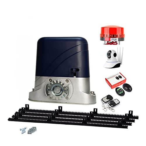 SHANG-JUN Automatischer Toröffner Schiebetoröffner mit 3M-Nylon-Racks, Rollengattermotor, Automatisches Slide-Gate-Operator-Kit for Zaunauffahrt bis 1800 lbs AC-betriebener Tormotor Cover