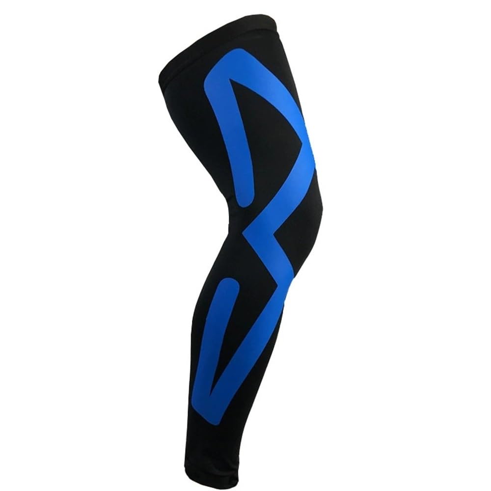 Stabilizator łydki ochraniacze na kolana, bieganie, koszykówka, rajstopy sportowe (niebieski, XL)