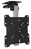 Mount-It! Flip Down TV and Monitor Mount | Ceiling Kitchen Overhead and Under Cabinet Mount | Fits Flat Screens 13 15 17 19 21.5 24 27 32 37 Inches | VESA Compatible 75 - 200 | Height Adjustable